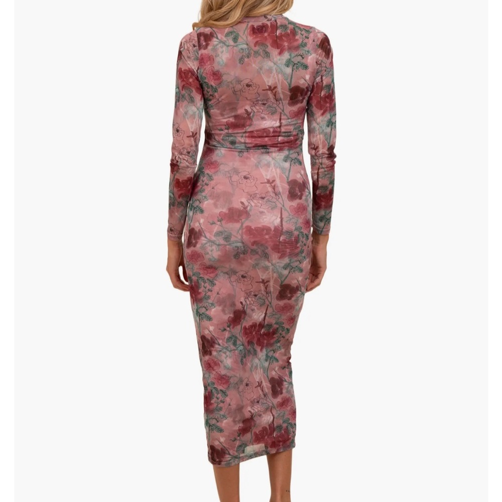 Pinkblush Rose and Sage Long Sleeve Dress - Picture 2 of 3